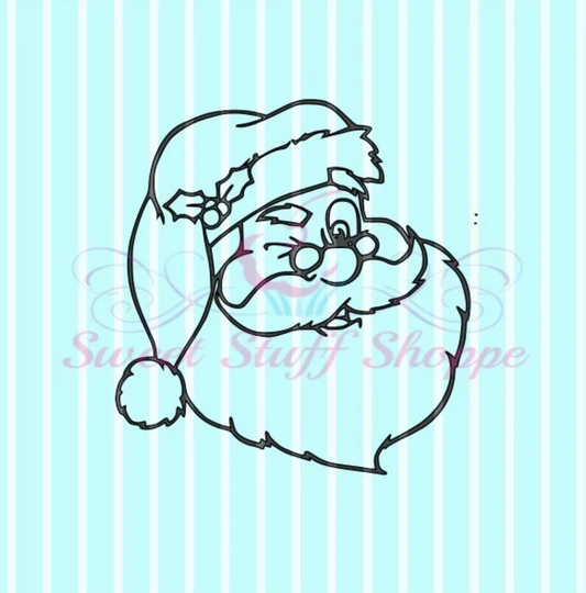 SANTA FACE PYO Silk Screen, Cookie Silk Screen,  Silk Screen Cookie Stencil, Mesh Stencil, Cookie Stencil, Custom Silk Screen