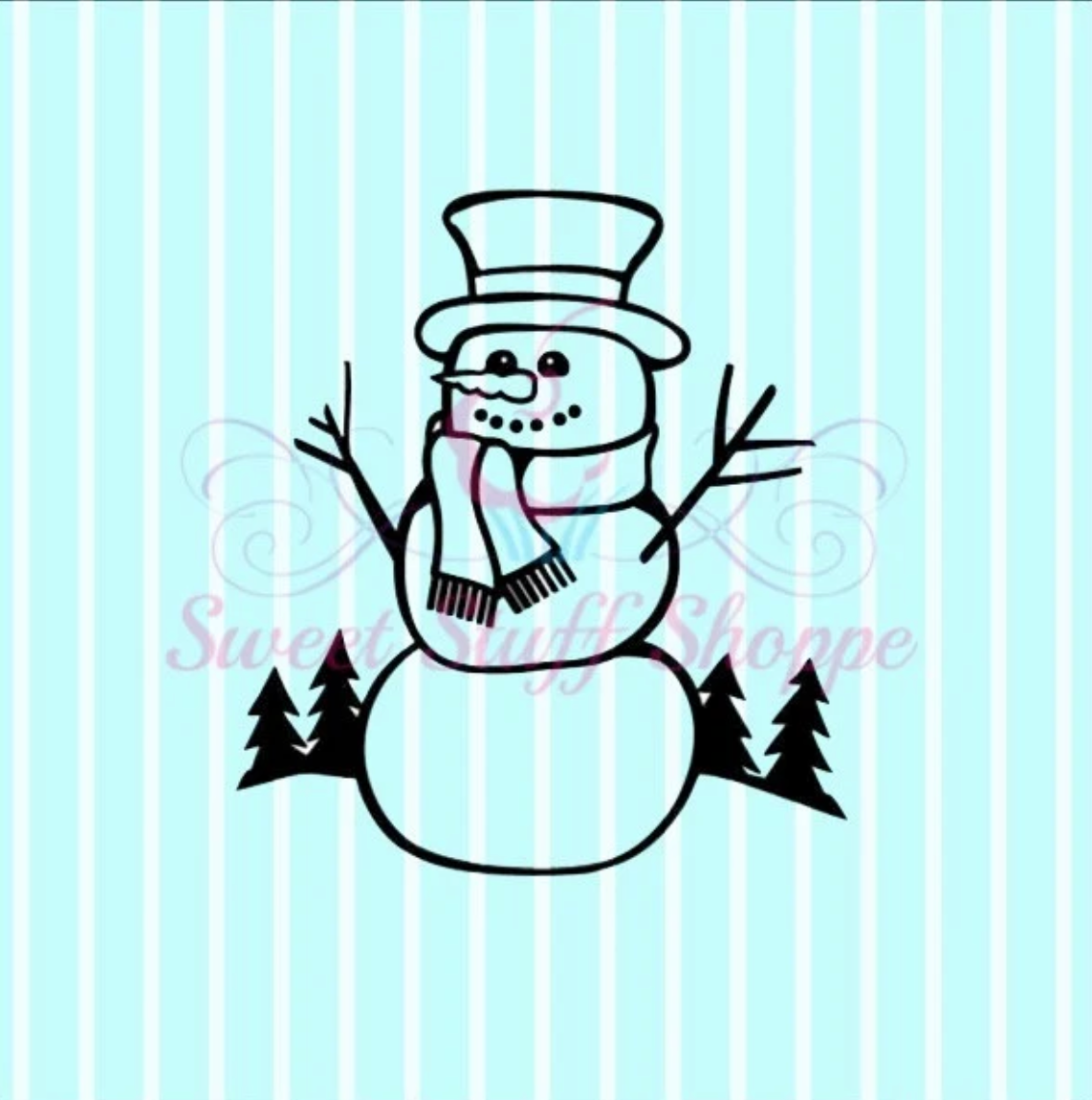SNOWMAN PYO, Cookie Silk Screen, Custom Cookie Silk Screen Custom Silk Screen, Cookie Stencil, Mesh Stencil, Cookie Stencil