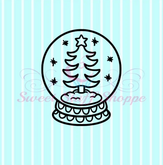 SNOW GLOBE PYO,  Silk Screen,  Stuff Shoppe, Silk Screen Cookie Stencil, Mesh Stencil, Cookie Stencil, Custom Silk Screen