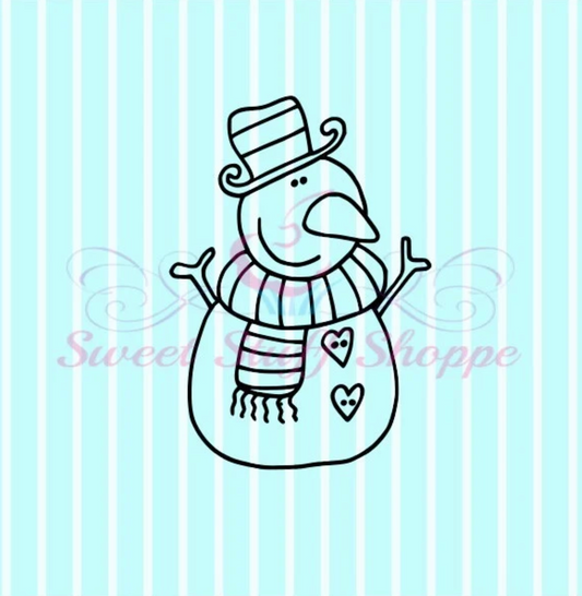 SNOWMAN PYO, Silk Screen,  Stuff Shoppe, Silk Screen Cookie Stencil, Mesh Stencil, Cookie Stencil, Custom Silk Screen