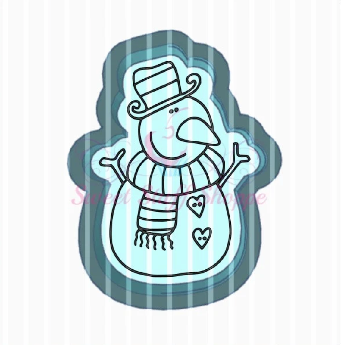 SNOWMAN PYO, Silk Screen,  Stuff Shoppe, Silk Screen Cookie Stencil, Mesh Stencil, Cookie Stencil, Custom Silk Screen