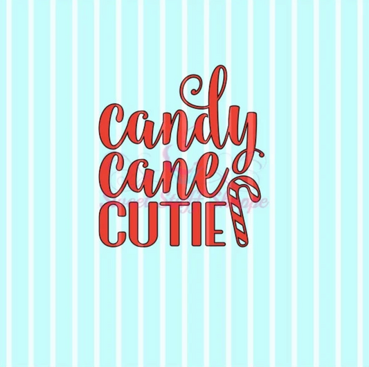 CANDY CANE CUTIE -  Cookie Silk Screen, Silk Screen Cookie Stencil, Mesh Stencil, Cookie Stencil, Custom Silk Screen
