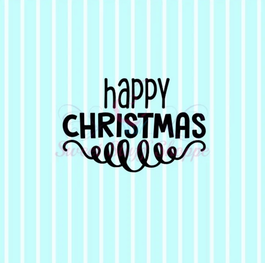 HAPPY CHRISTMAS -  Cookie Silk Screen, Silk Screen Cookie Stencil, Mesh Stencil, Cookie Stencil, Custom Silk Screen