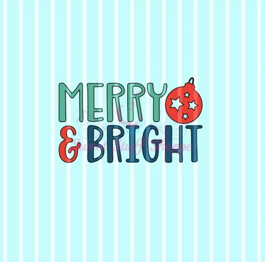 MERRY & BRIGHT,  Cookie Silk Screen, Silk Screen Cookie Stencil, Mesh Stencil, Cookie Stencil, Custom Silk Screen