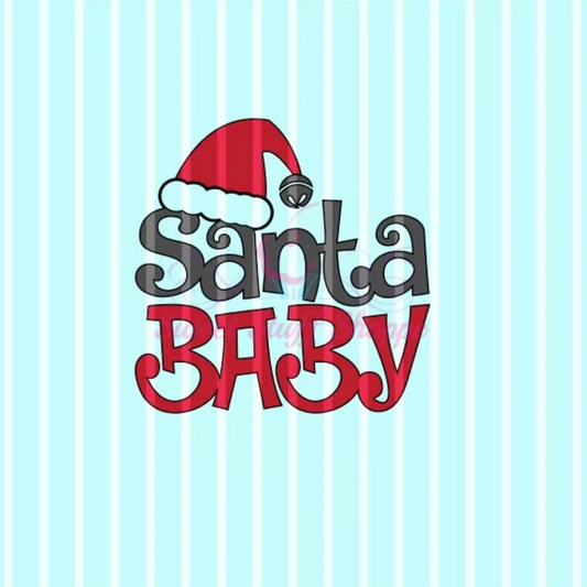 SANTA BABY - Silk Screen, Cookie Silk Screen, Silk Screen Cookie Stencil, Mesh Stencil, Cookie Stencil, Custom Silk Screen