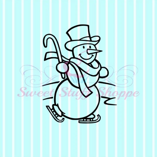 SNOWMAN PYO, Cookie Silk Screen, Silk Screen Cookie Stencil, Mesh Stencil, Cookie Stencil, Custom Silk Screen