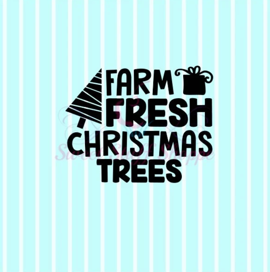 FARM FRESH CHRISTMAS Trees -  Cookie Silk Screen, Silk Screen Cookie Stencil, Mesh Stencil, Cookie Stencil, Custom Silk Screen
