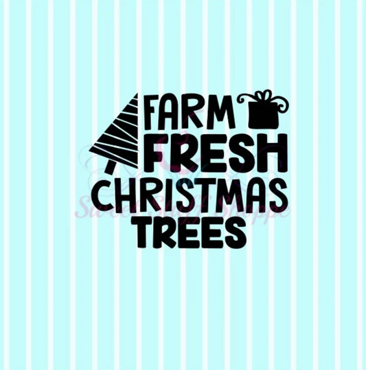 FARM FRESH CHRISTMAS Trees -  Cookie Silk Screen, Silk Screen Cookie Stencil, Mesh Stencil, Cookie Stencil, Custom Silk Screen