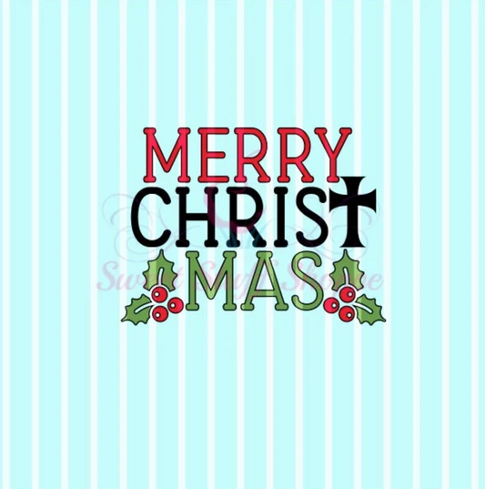 MERRY CHRIST MAS  -  Cookie Silk Screen, Silk Screen Cookie Stencil, Mesh Stencil, Cookie Stencil, Custom Silk Screen