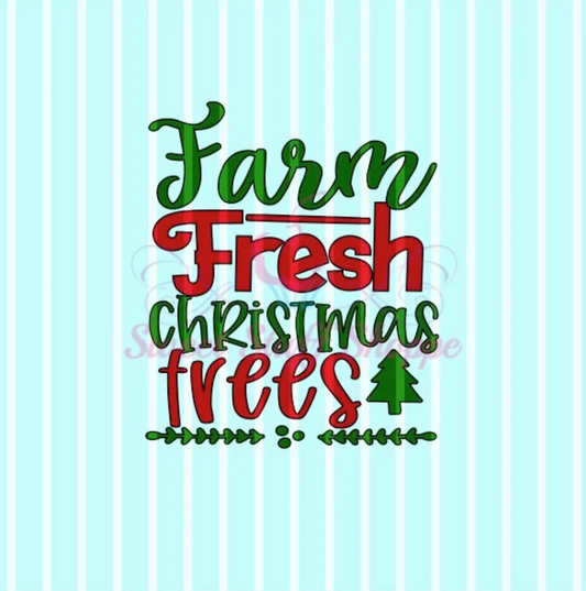 FARM FRESH CHRISTMAS Trees- Silk Screen, Cookie Silk Screen, Silk Screen Cookie Stencil,  Cookie Stencil, Custom Silk Screen