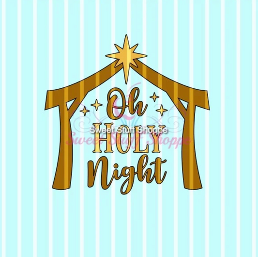OH HOLY NIGHT, Cookie Silk Screen, Silk Screen Cookie Stencil, Mesh Stencil, Cookie Stencil, Custom Silk Screen