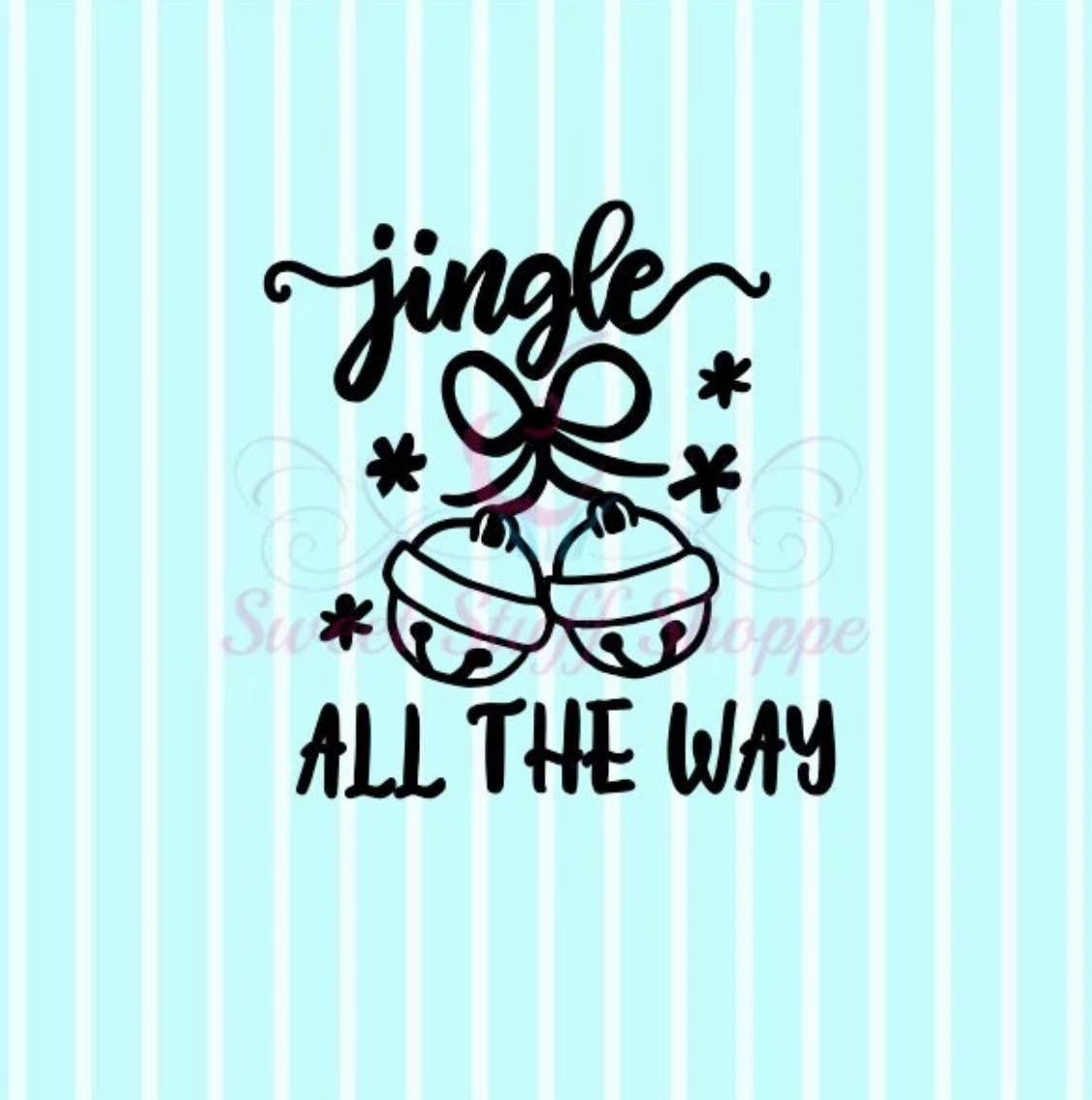 JINGLE ALL The WAY -  Cookie Silk Screen, Silk Screen Cookie Stencil, Mesh Stencil, Cookie Stencil, Custom Silk Screen