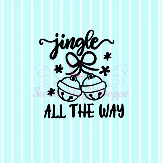 JINGLE ALL The WAY -  Cookie Silk Screen, Silk Screen Cookie Stencil, Mesh Stencil, Cookie Stencil, Custom Silk Screen