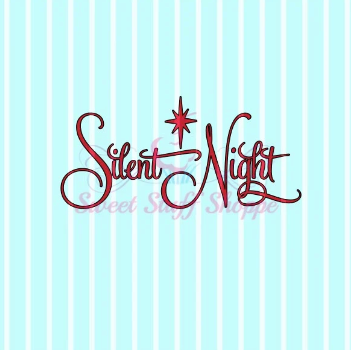 SILENT NIGHT,  Cookie Silk Screen, Silk Screen Cookie Stencil, Mesh Stencil, Cookie Stencil, Custom Silk Screen