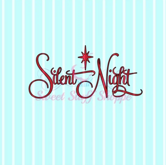 SILENT NIGHT,  Cookie Silk Screen, Silk Screen Cookie Stencil, Mesh Stencil, Cookie Stencil, Custom Silk Screen