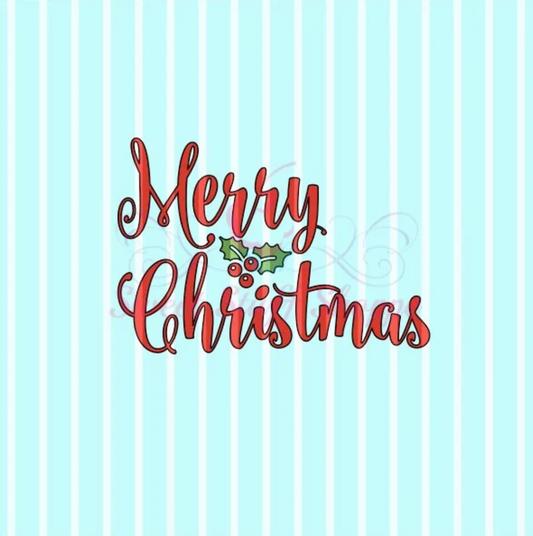 MERRY CHRISTMAS - Cookie Silk Screen, Silk Screen Cookie Stencil, Mesh Stencil, Cookie Stencil, Custom Silk Screen