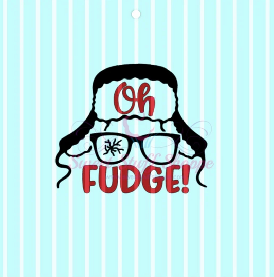 OH FUDGE - Silk Screen, Cookie Silk Screen, Silk Screen Cookie Stencil, Mesh Stencil, Cookie Stencil, Custom Silk Screen