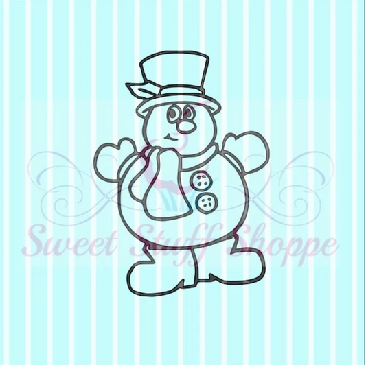 SNOWMAN PYO Silk Screen,  Cookie Silk Screen, Silk Screen Cookie Stencil, Mesh Stencil, Cookie Stencil, Custom Silk Screen