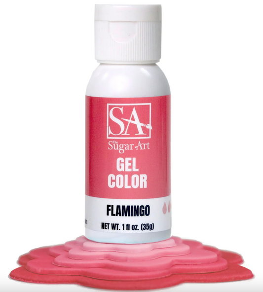 THE SUGAR ART Gel Colors - Flamingo -  1 Ounce Bottle