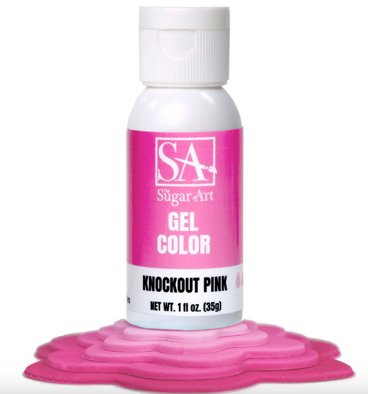 THE SUGAR ART Gel Colors - Knockout Pink -  1 Ounce Bottle