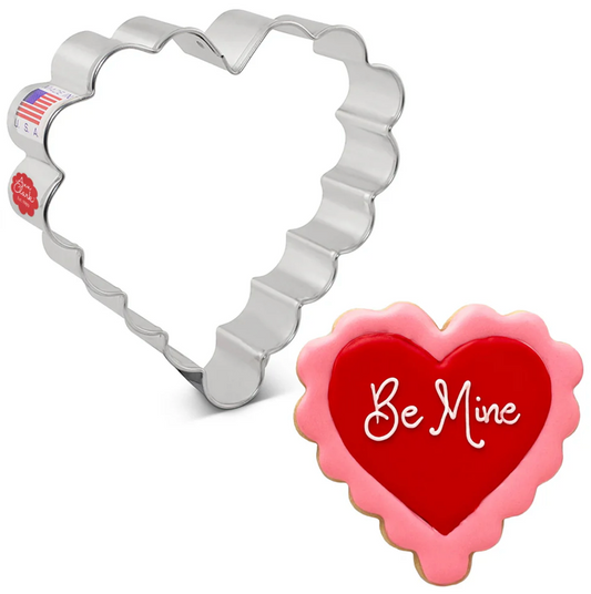 SCALLOPED HEART 4" Cookie Cutter  Ann Clark Cookie Cutter, Ann Clark Collection