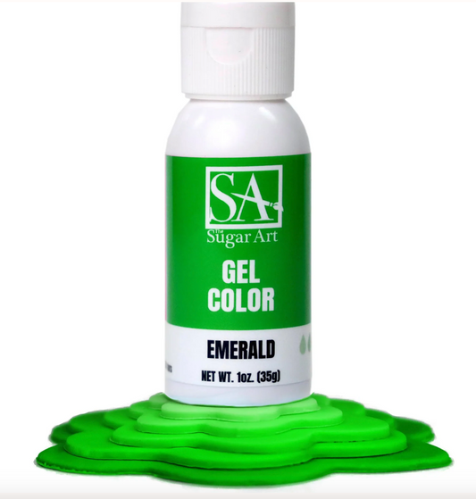 THE SUGAR ART Gel Colors - Emerald -  1 Ounce Bottle