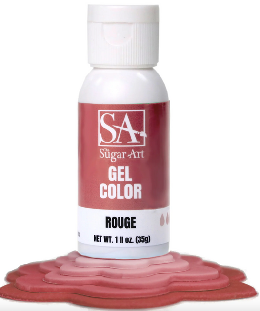 THE SUGAR ART Gel Colors - Rouge -  1 Ounce Bottle