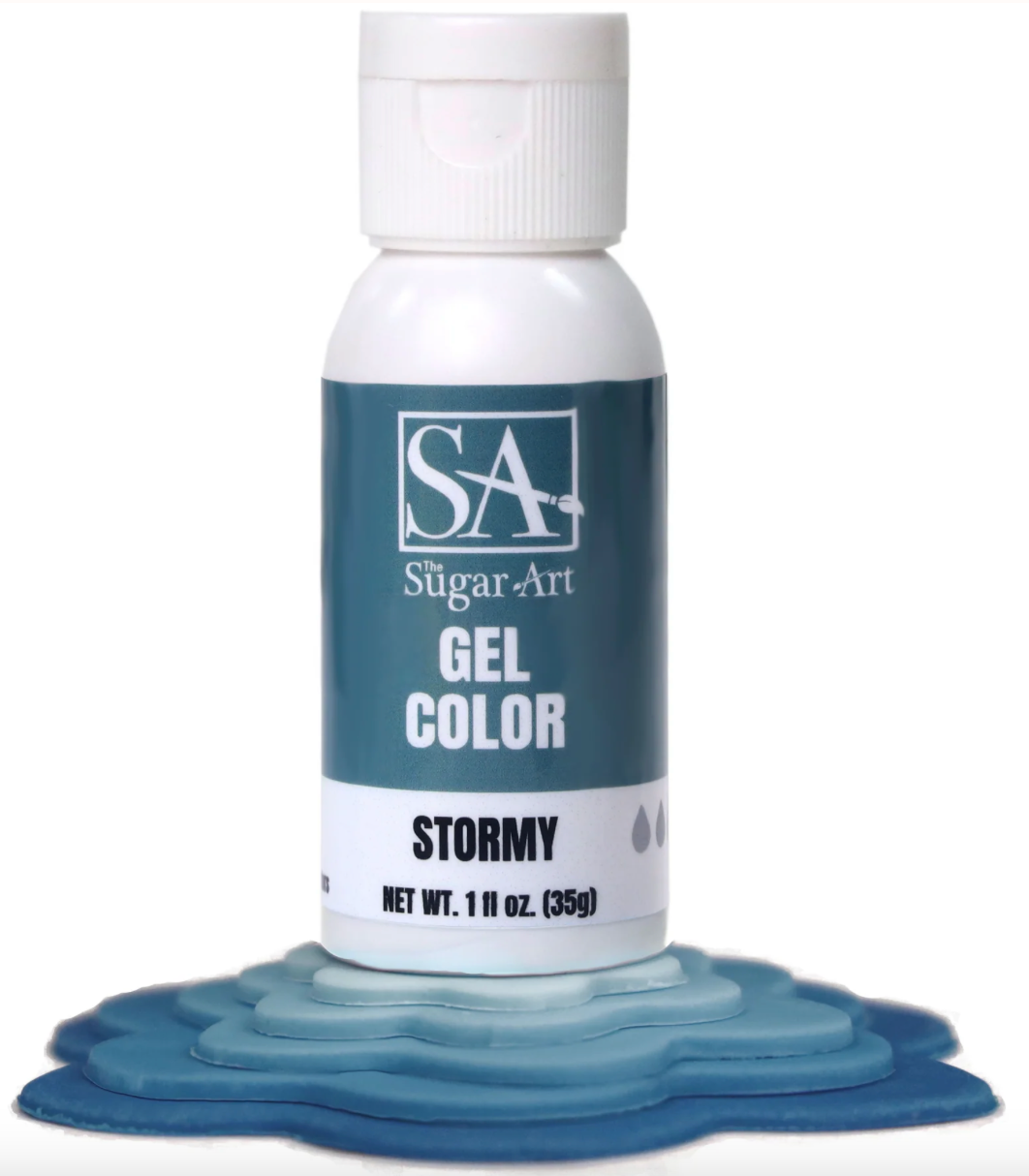 THE SUGAR ART Gel Colors - Stormy -  1 Ounce Bottle