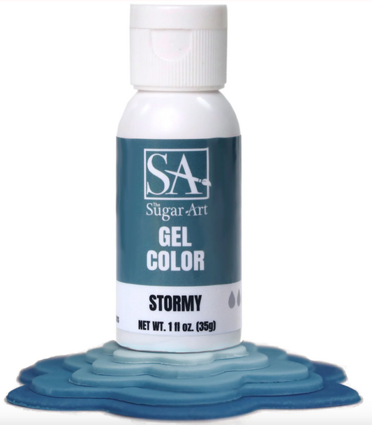 THE SUGAR ART Gel Colors - Stormy -  1 Ounce Bottle