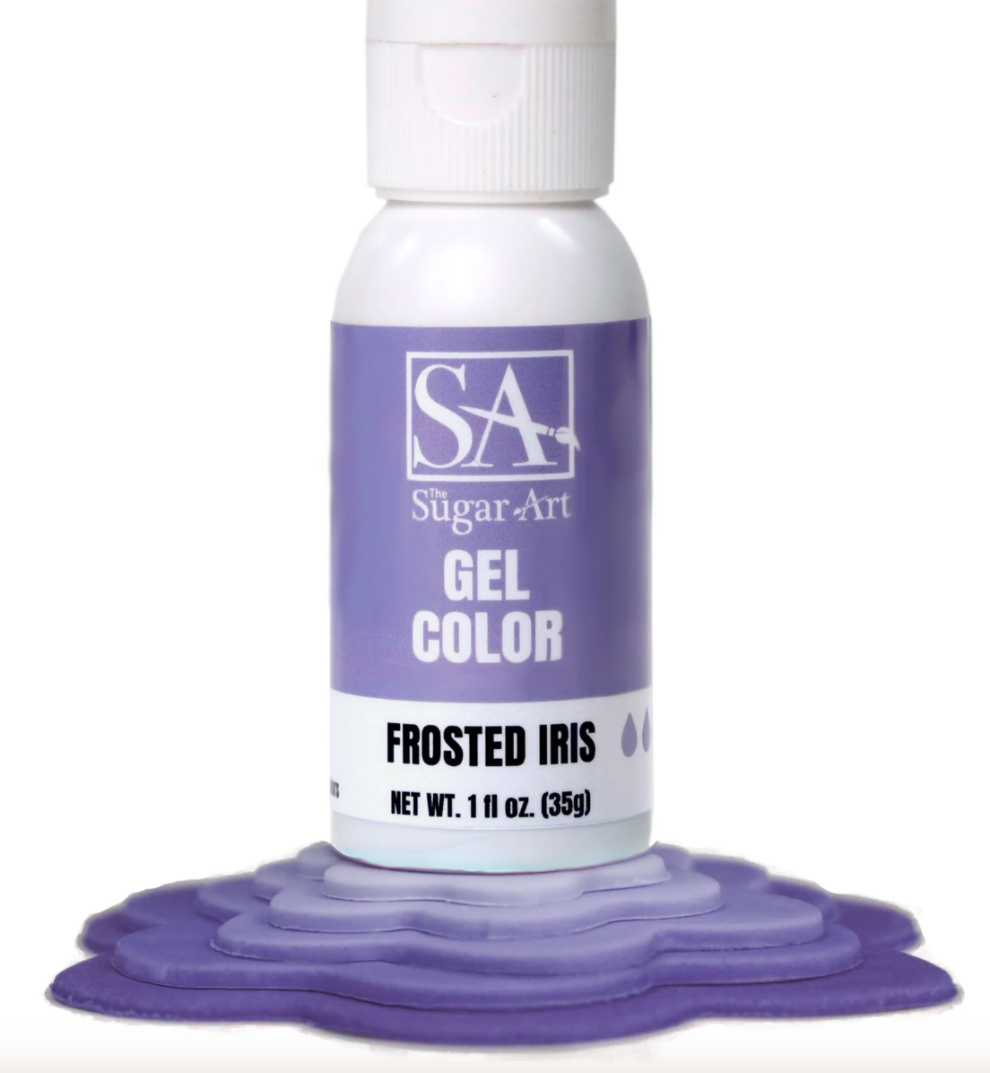 THE SUGAR ART Gel Colors - Frosted Iris -  1 Ounce Bottle