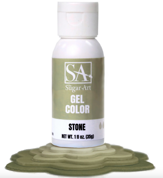 THE SUGAR ART Gel Colors - Stone -  1 Ounce Bottle