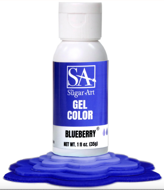 THE SUGAR ART Gel Colors - Blueberry - 1 Ounce Bottle