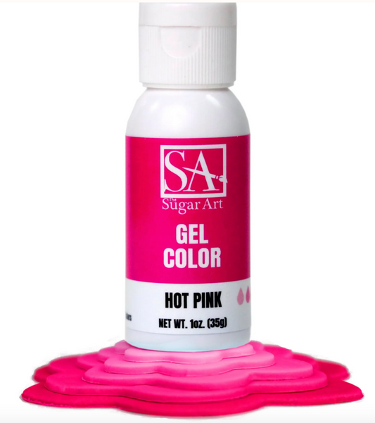 SUGAR ART - Gel Color - Hot Pink - 1 Ounce Bottle