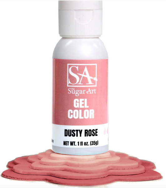 SUGAR ART - Gel Color - Dusty Rose - 1 Ounce Bottle