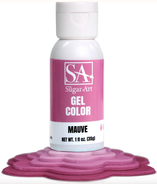 SUGAR ART - Gel Color - Mauve - 1 Ounce Bottle