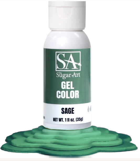 SUGAR ART Gel Color -  Sage - 1 Ounce Bottle