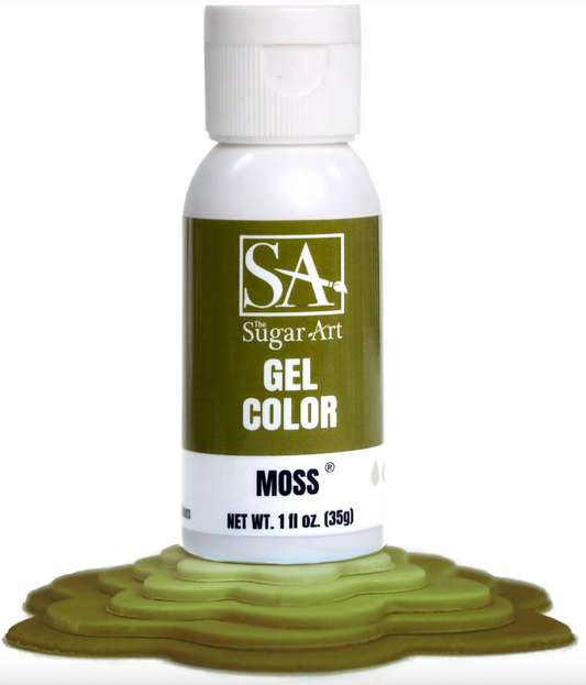 SUGAR ART Gel Color - Moss - 1 Ounce Bottle