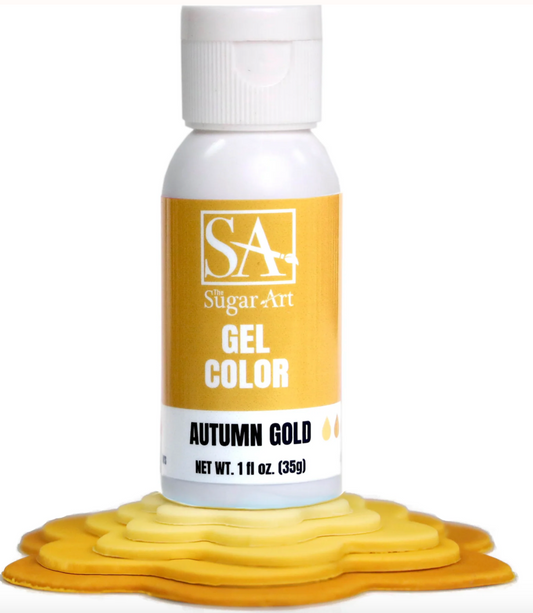 SUGAR ART Gel Coloring - Autumn Gold - 1 Ounce Bottle