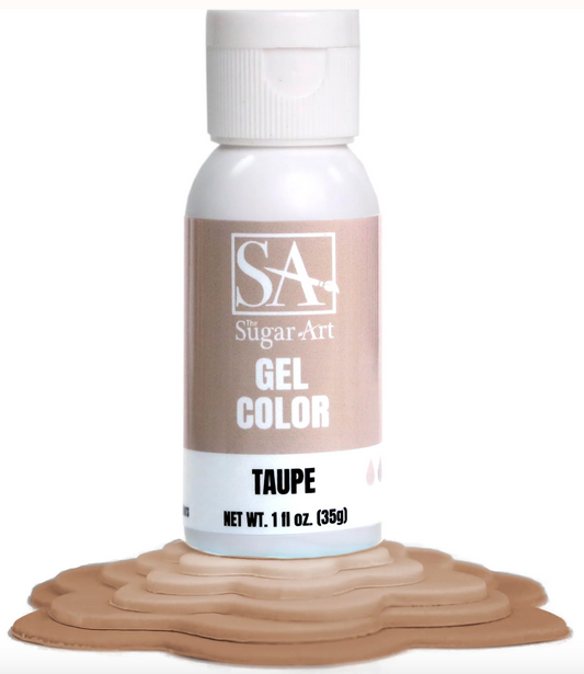 THE SUGAR ART Gel Colors! TAUPE   1 ounce bottle
