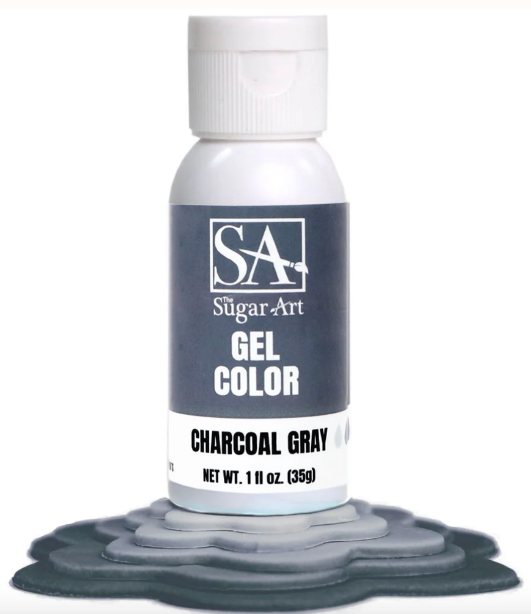 THE SUGAR ART - Gel Colors - Charcoal Gray - 1 Ounce Bottle