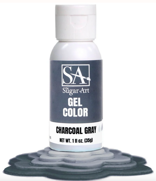 THE SUGAR ART - Gel Colors - Charcoal Gray - 1 Ounce Bottle