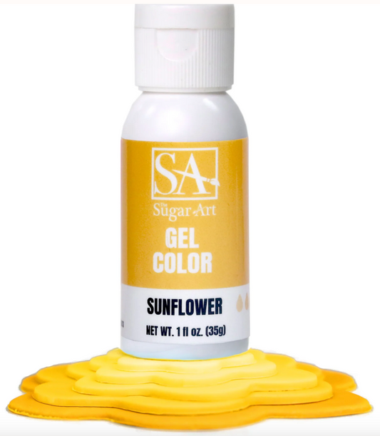 THE SUGAR ART Gel Colors!  SUNFLOWER - 1 ounce bottle.