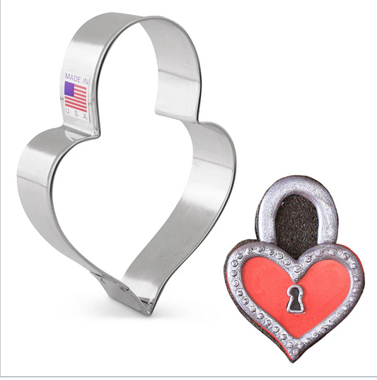 LILALOA'S HEART PADLOCK Cookie Cutter  Ann Clark Cookie Cutter, Ann Clark Collection