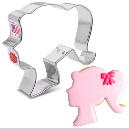 DOLL HEAD Cookie Cutter,  Ann Clark Cookie Cutter, Ann Clark Collection