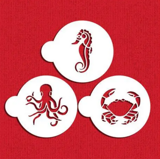 SEA CREATURES  Cookie Stencil  Set "Designer Stencils"