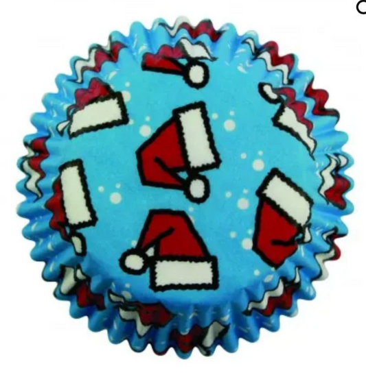 PME SANTA HATS - Mini Cupcake Liners  - 100 Per Pack