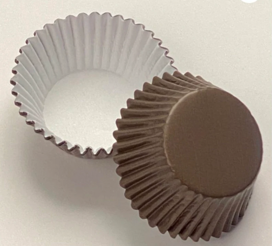 BROWN FOIL Cupcake Liners, 30 Pieces