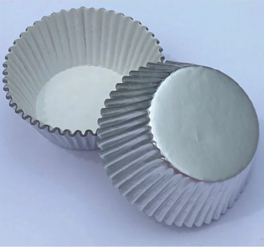 SILVER JUMBO Foil Cupcake Liners, Cupcake Liners, 30 Pieces