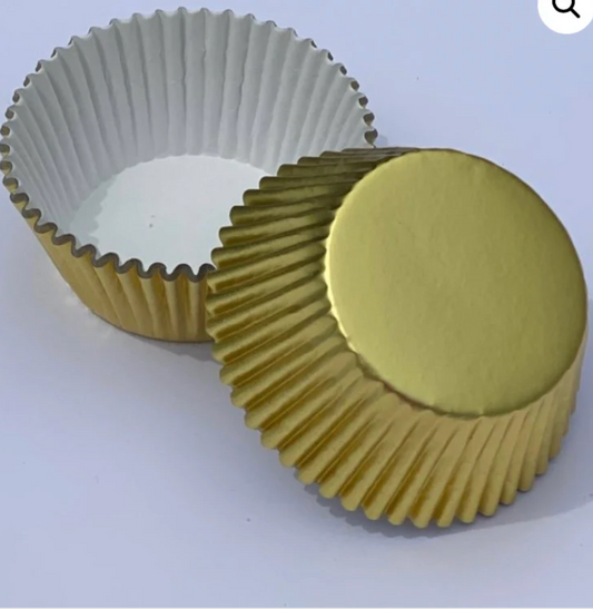 GOLD JUMBO Foil Cupcake Liners, Cupcake Liners, 30 Pieces