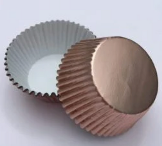 ROSE GOLD JUMBO Foil Cupcake Liners, Cupcake Liners, 30 Pieces
